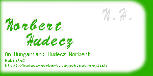 norbert hudecz business card